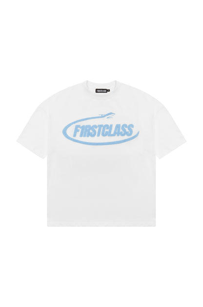 JET LOGO TEE ICE WHITE/COOL BLUE