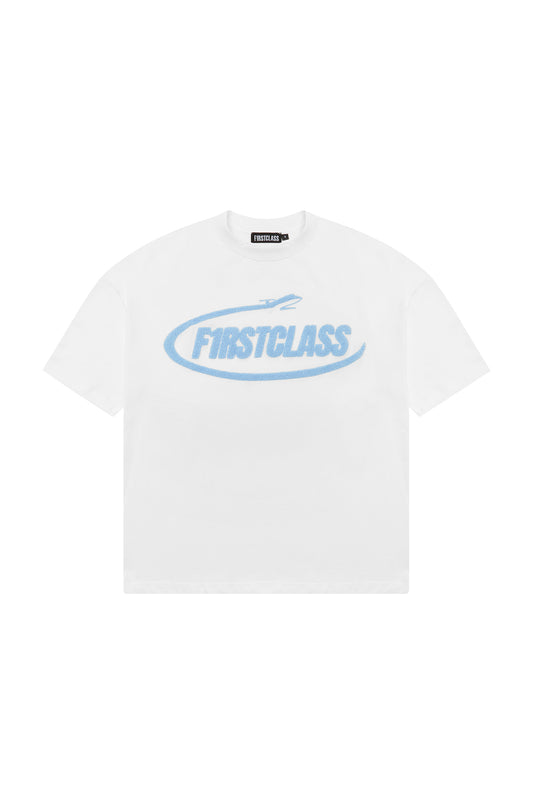 JET LOGO TEE ICE WHITE/COOL BLUE