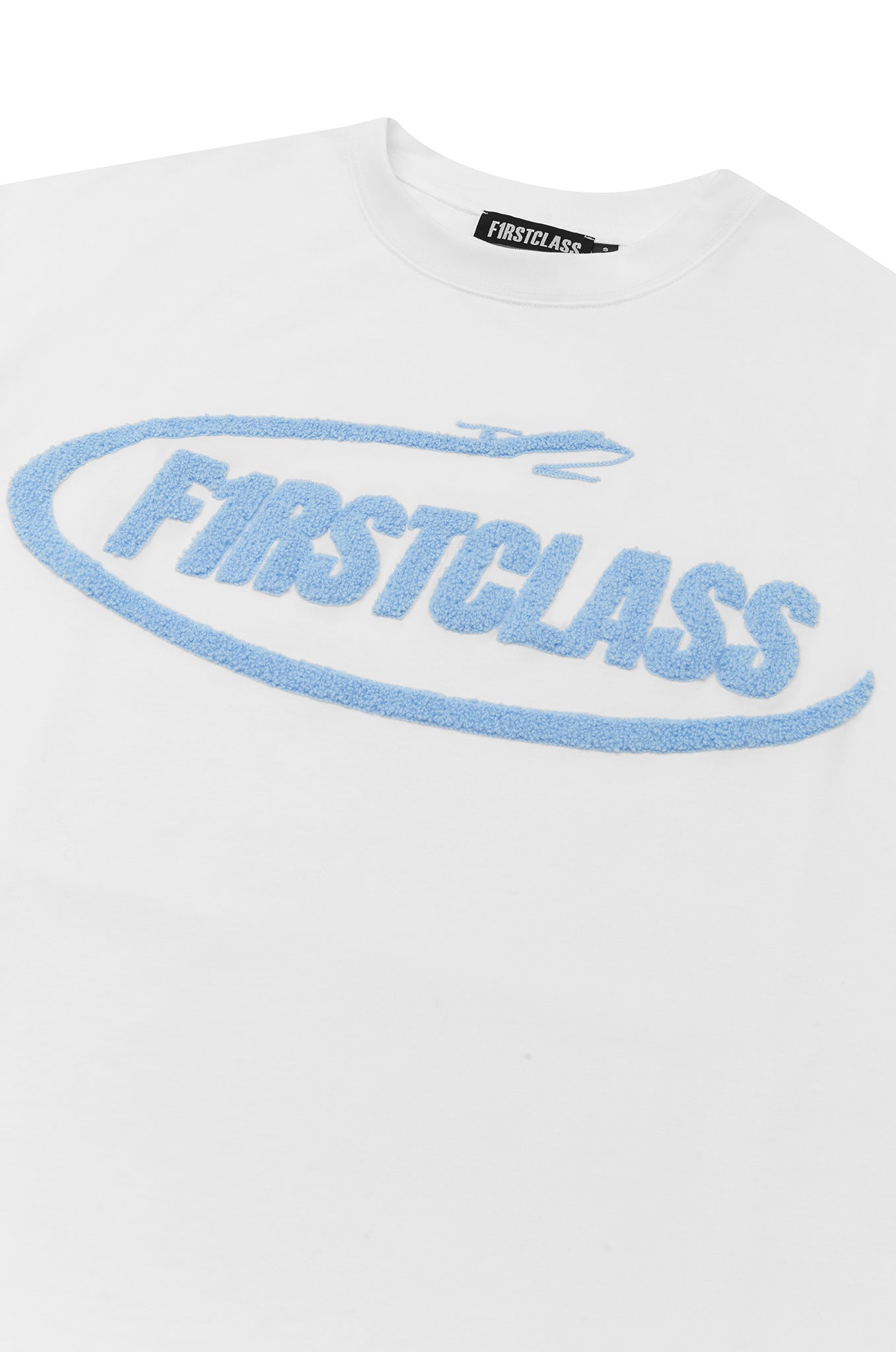 JET LOGO TEE ICE WHITE/COOL BLUE