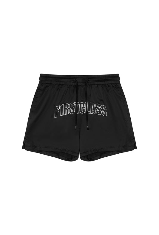 LOGO SWIM SHORTS BLACK/WHITE