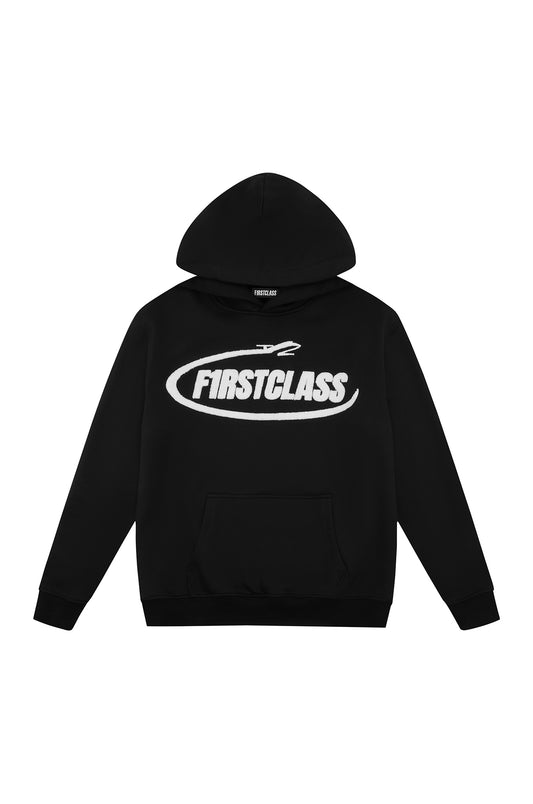 JET LOGO HOODIE BLACK/WHITE