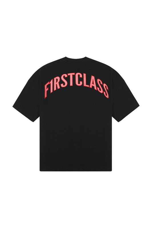 LOGO TEE BLACK/CHERRY