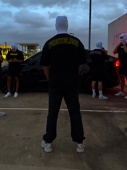 SIGNATURE LOGO TEE BLACK/VOLT YELLOW