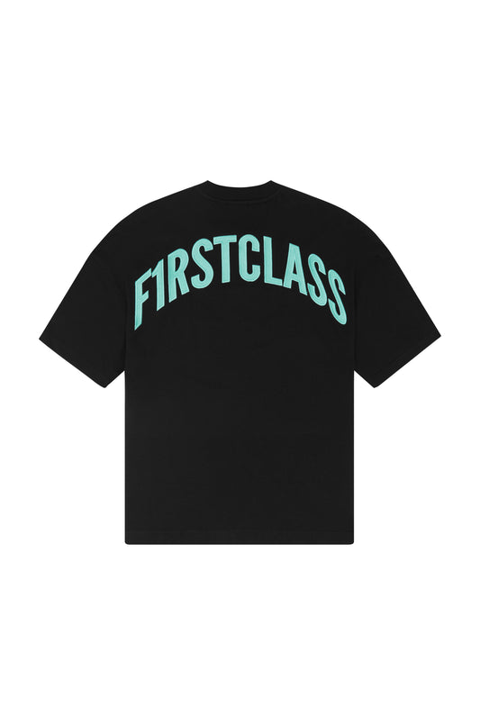 FC LOGO TEE BLACK/TURQUOISE